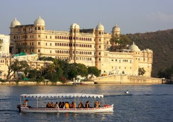Boat Ride in Lake Pichola - a man made lake in Udaipur - Rajasthan - India - Copy