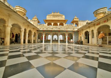 City Palace in Udaipur in Rajasthan in India