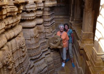 Jain temple in Jaisalmer Fort in Rajasthan in India