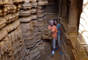 Jain temple in Jaisalmer Fort in Rajasthan in India