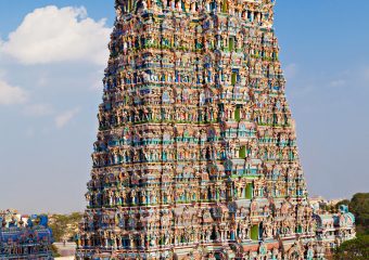 Meenakshi Temple - Madurai - Gopuram - Gateway of Madurai Meenaakshi temple - Tamilnadu - South India
