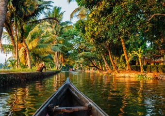 Traditional rice boat - Kettuvallam - Backwaters - Kerala - South India