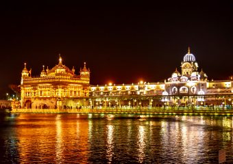 Amritsar Golden Temple at night - Biggest Sikh Temple in India - Punjab - North - India
