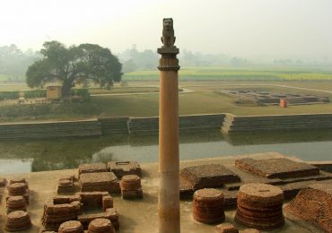 Ashoka Pillar-3rd Century BC - National Emblem of India- Sanchi - Bhopal - Madhya Pradesh - India