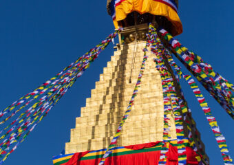 Boudhnath Stupa with eyes in all four directions - Kathmandu - Nepal
