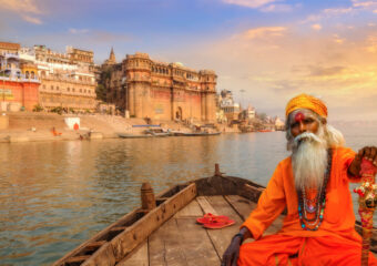 Sadhu- Yogi - Boat ride in Ganges river - Varanasi - India