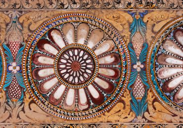 Thirumalai Nayak Palace - Pattern on ceiling - Madurai - Tamilnadu - South India
